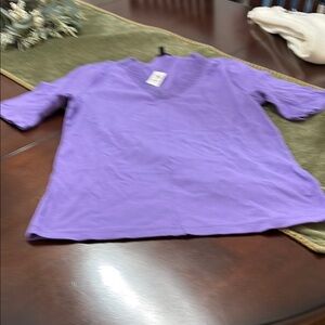 Purple V-Neck Top